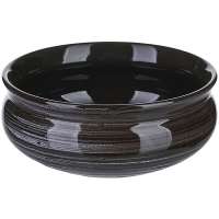 Тарелка глубокая 500мл «Маренго» черная керамика МАР00011193