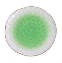 Тарелка круглая 27см фарфор, зеленый цвет "The Sun"