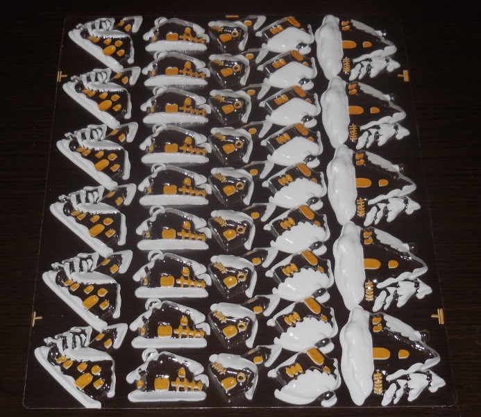 Термоформа для шоколад "Домики" 340х265мм 38шт