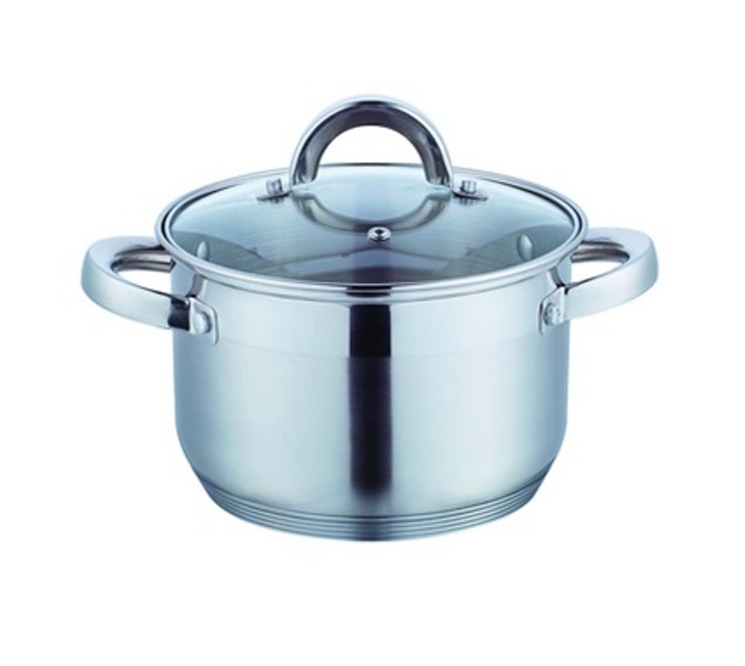 Кастрюля 2,9л нерж.сталь стекл. крышка