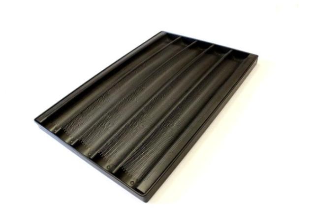 Противень для багетов на 5 шт. антипригарный перфорированный