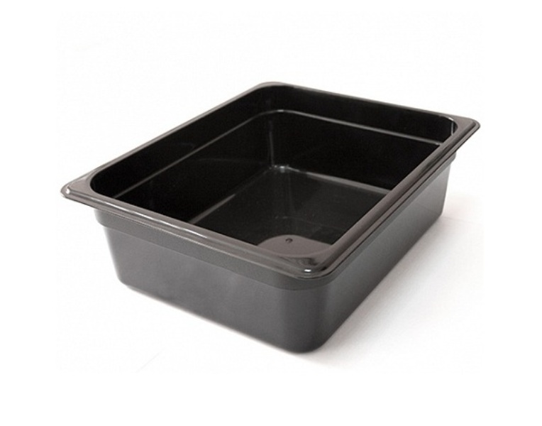 Гастроемкость 1/2 h10 полипропилен черная 325х265мм h100мм