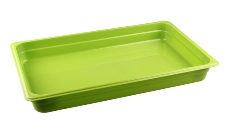 Гастроемкость 1/1 зеленая полипропилен 530х325мм h65мм