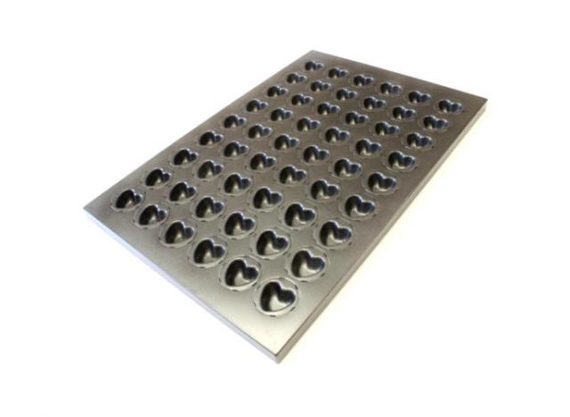 Противень антипр. алюм. сердце на 54 шт.