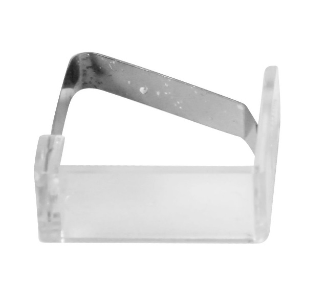 Зажим для скатерти прозрачный (пластина) (упаковка 100 шт.)