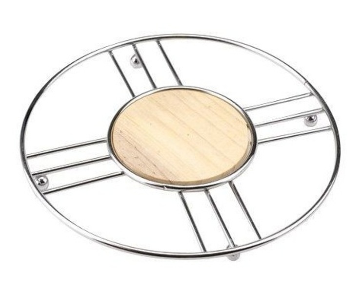 Подставка под горячее 200х130мм металл/дерево