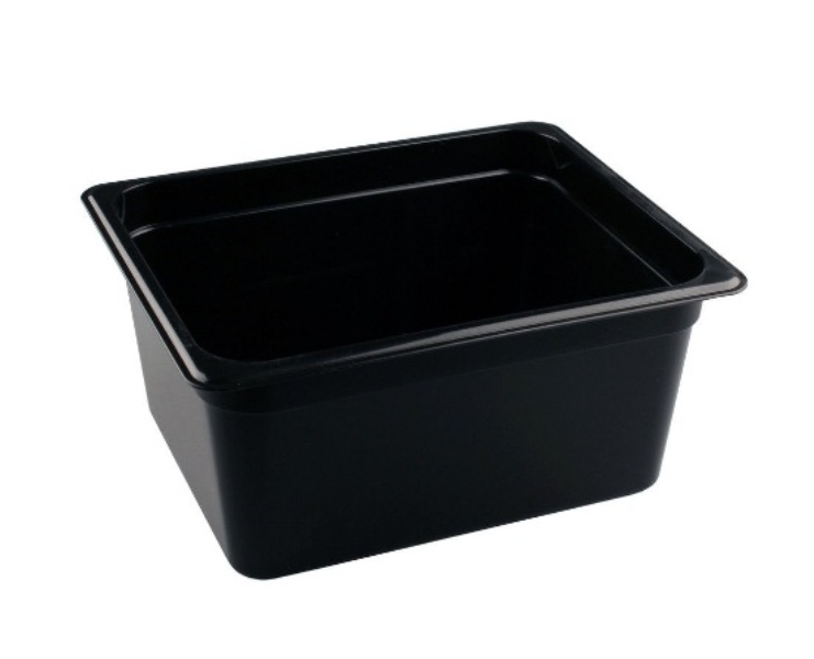 Гастроемкость 1/2 полипропилен черная 325х265мм h150мм