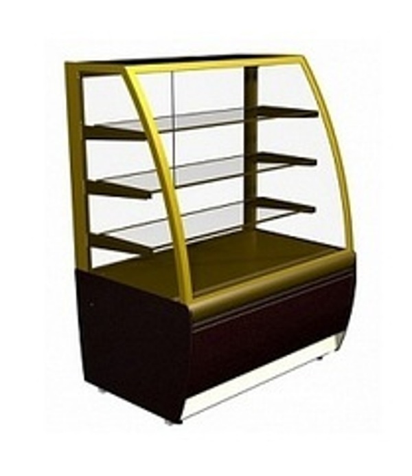 Витрина кондитерская золотая Carboma ВХСв-1,3д Люкс