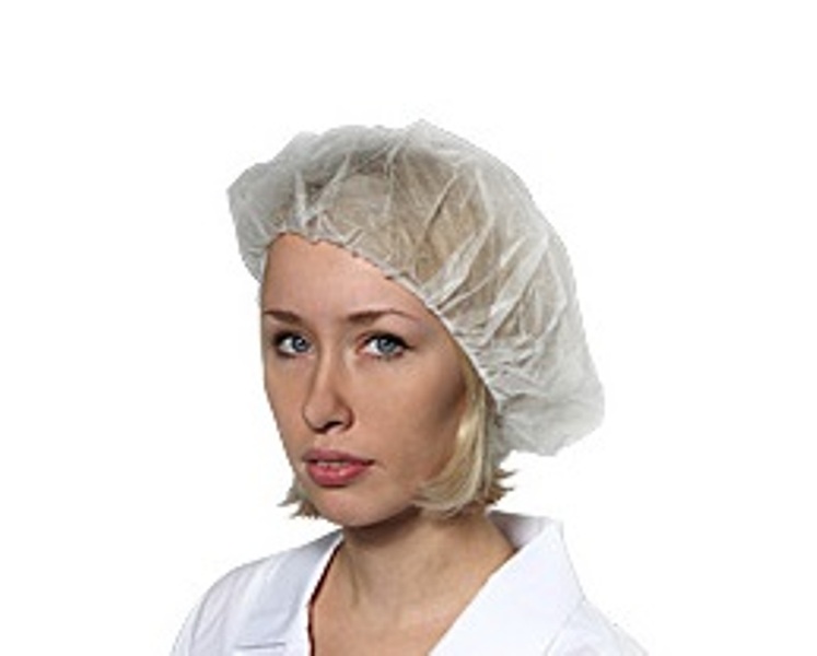 Берет белый одноразовый 100шт. в упаковке