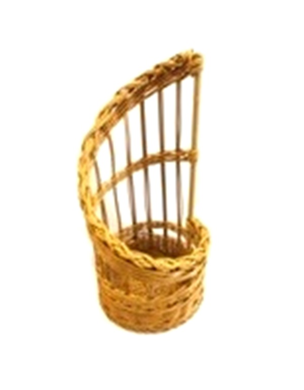 Хлебница плетеная для багетов полиротанг d280мм h580мм цвет ясень