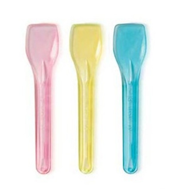 Ложка маленькая фуршетная (цвет ассорти) 95мм пластик (упаковка 660шт.)
