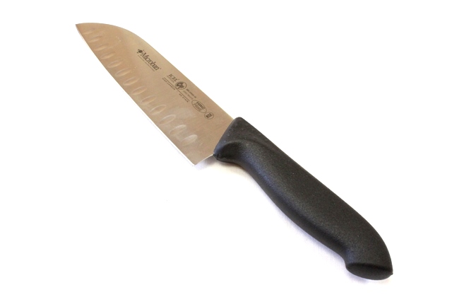 Нож японский 180/305мм черный с бороздками