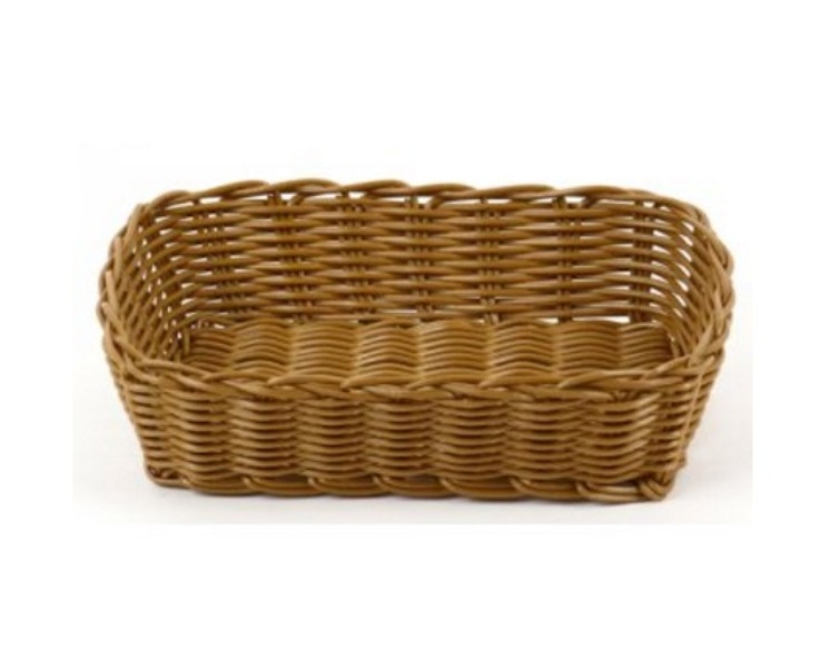 Корзинка пластиковая 245х165х60мм коричневая хлебница