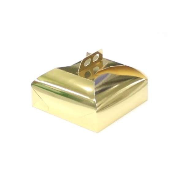 Коробка для тортов 230х230мм h70мм золото