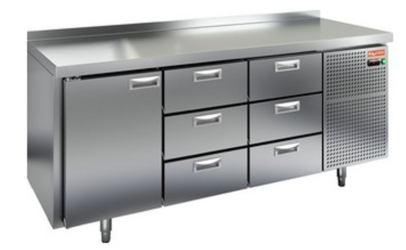 Стол холодильный н/ж 1 дверь 6 ящиков Hicold GN 133/TN