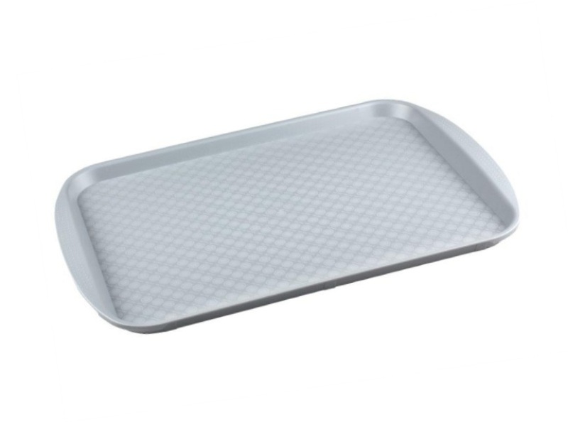 Поднос с ручками полипропилен 450x350мм серый