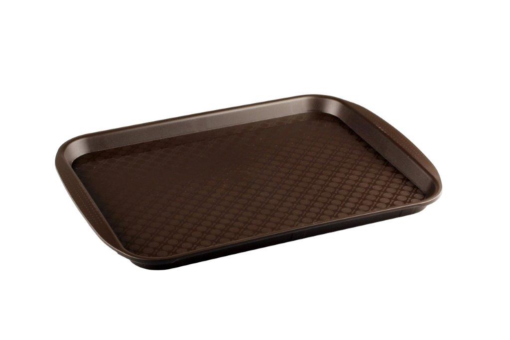 Поднос полипропилен 330х260мм коричневый