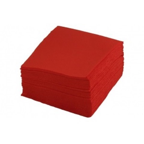 Салфетки бумажные красные 240х240мм 1-сл. (400 лист./уп.)