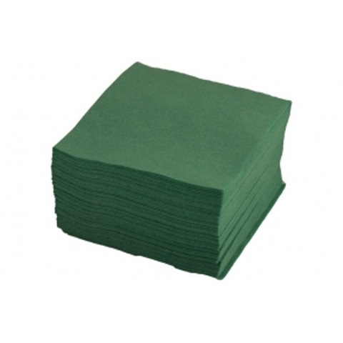 Салфетки бумажные зеленые 240х240мм 1-сл. (400 лист./уп.)