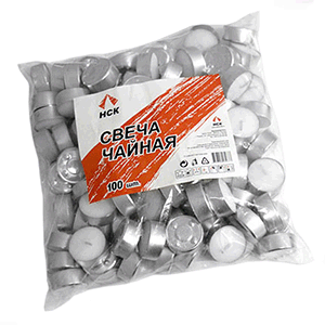 Свечи "Таблетки" белые (упаковка 100 шт.)