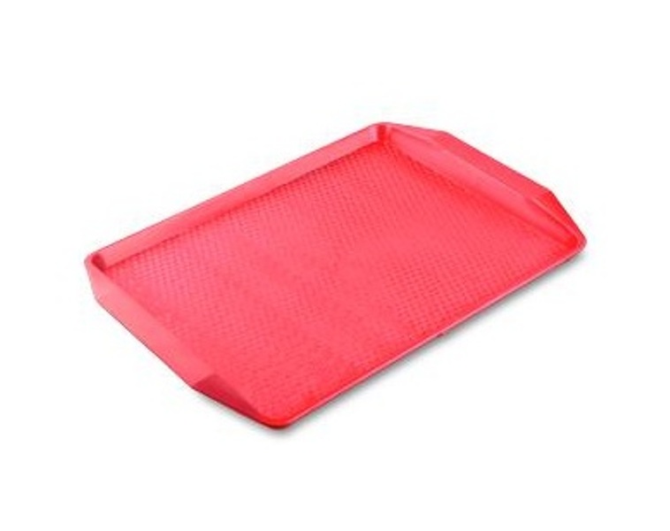 Поднос пластиковый 420х300мм красный