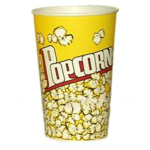 Стакан бумажный для попкорна V-46 желтый (упаковка 40шт.)