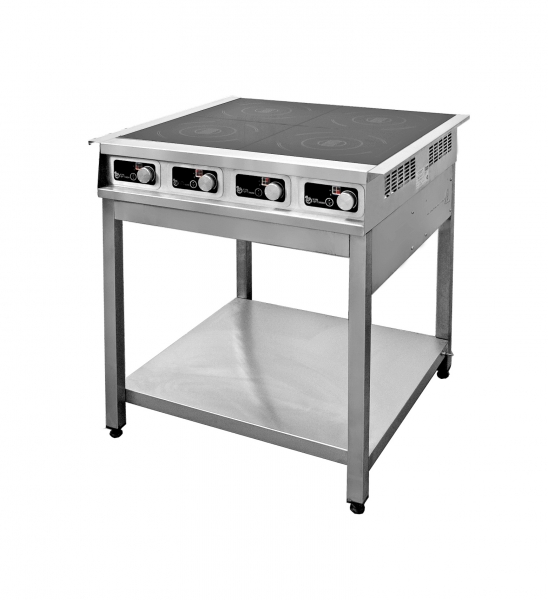 Плита индукционная 4-конфорочная на подставке ПЭИ-4