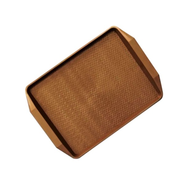 Поднос пластиковый 420х300мм темно-коричневый