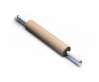Скалка на оси деревянная L450мм с пластиковыми ручками