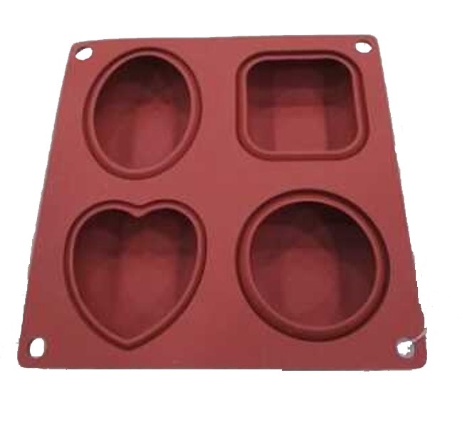 Форма силиконовая Микс (4шт. 60х60мм, 75х55мм) 165х165мм