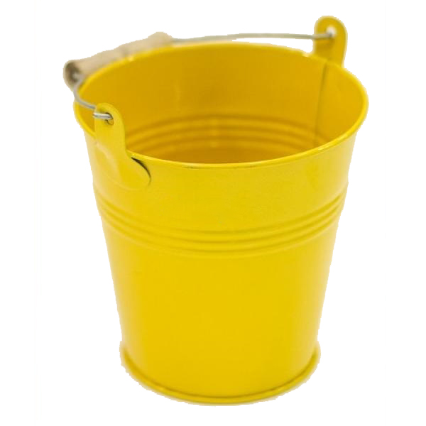 Ведерко для подачи d110мм h105мм желтое эмалированое