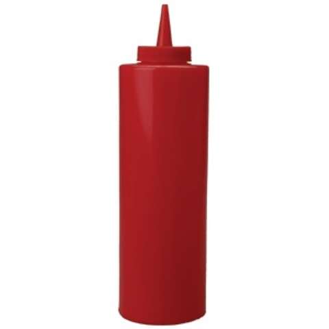 Бутылочка для кетчупа пластиковая 720мл красная