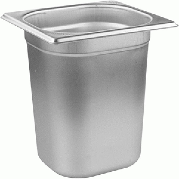 Гастроемкость 1/6 h200 176х160х200мм нержавеющая сталь