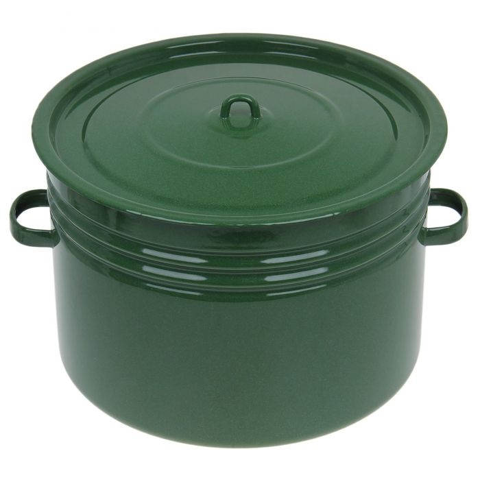 Кастрюля эмалированная 32л с крышкой