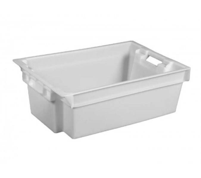 Ящик полимерный №2 600х400х200мм морозостойкий белый