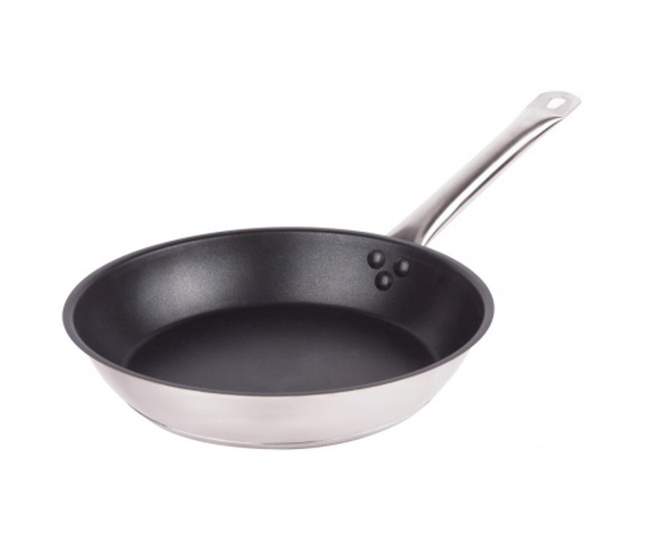 Сковорода нержавеющая сталь с антипригарным покрытием d260мм, индукция