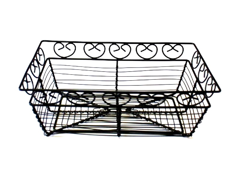 Корзинка для подачи металлическая 230х150х75мм черная