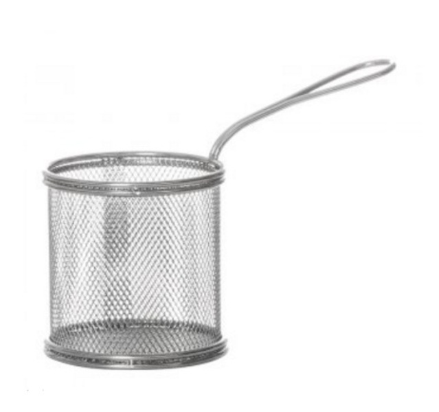 Корзинка для картошки фри с ручкой нержавеющая сталь d90мм h90мм