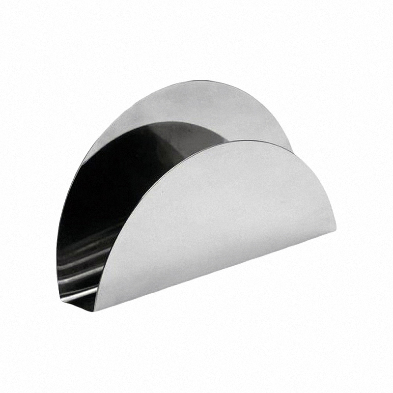 Салфетница нержавеющая сталь полукруглая 130х23х75мм