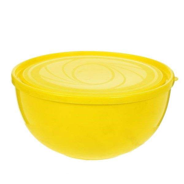 Салатница пластиковая 2,5л с крышкой