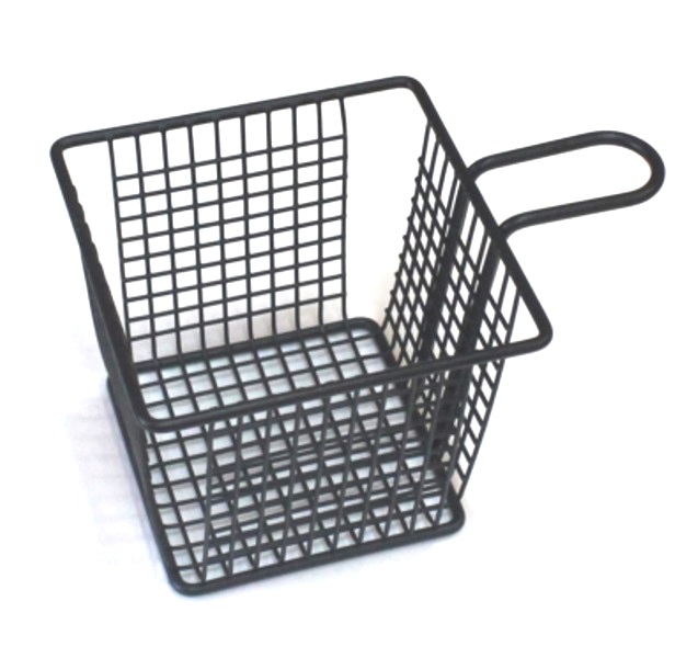 Корзинка для подачи металлическая 130х130х100мм черная