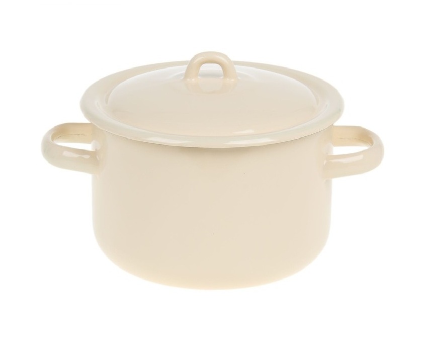 Кастрюля эмалированная 2,9л с крышкой