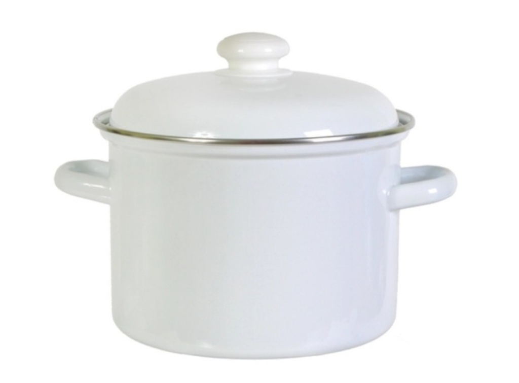 Кастрюля эмалированная 6л с крышкой