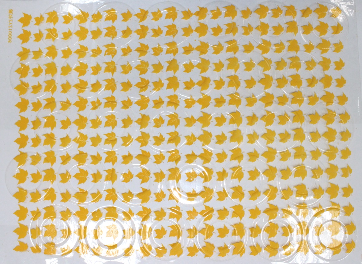 Форма для шоколада Круги с листьями (445х315мм 30шт. d60мм) пластик