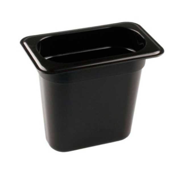 Гастроемкость 1/9 черная полипропилен 176х108мм h150мм