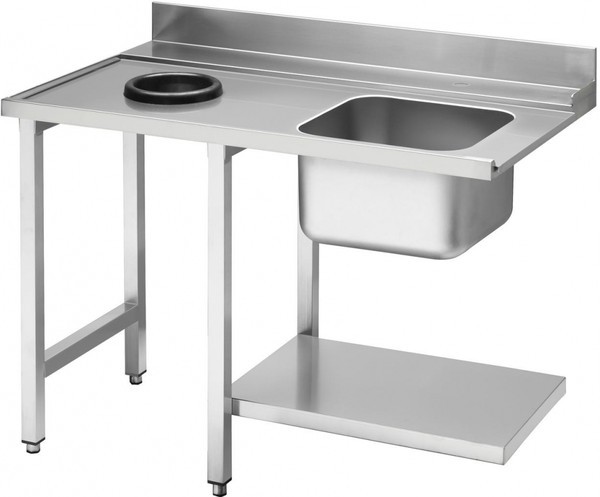 Стол технологический для сбора отходов 1200х720х821,5мм с мойкой