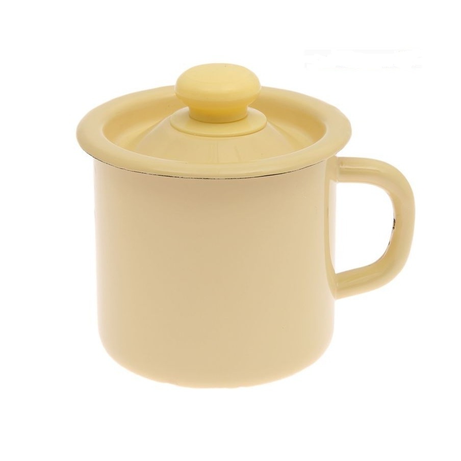 Кружка эмалированная 1л с крышкой