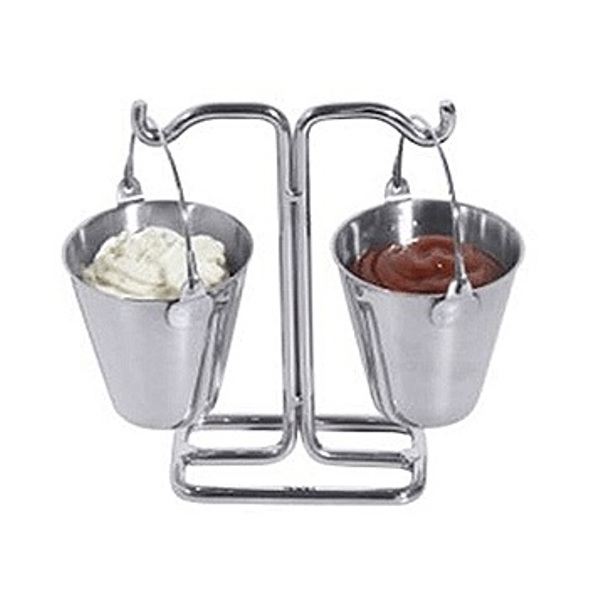 Подставка для емкости "Ведро" для закусок нержавеющая сталь h240мм