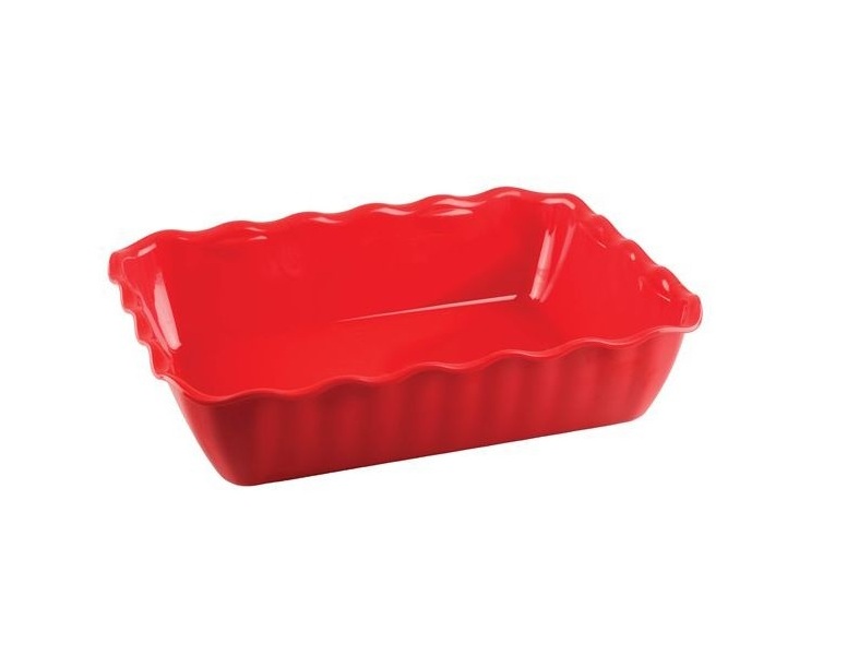 Салатник поликарбонат красный 2л 263х173х82мм