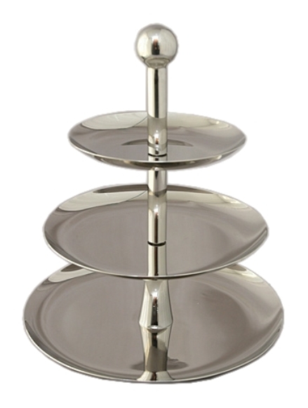 Подставка для кондитерских изделий 3-х ярусная нержавеющая сталь